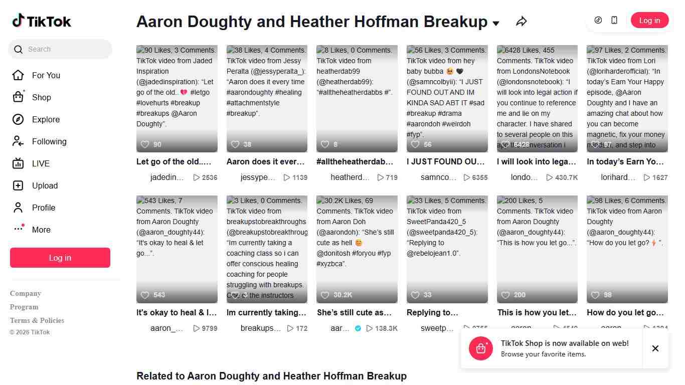 Aaron Doughty and Heather Hoffman Breakup TikTok